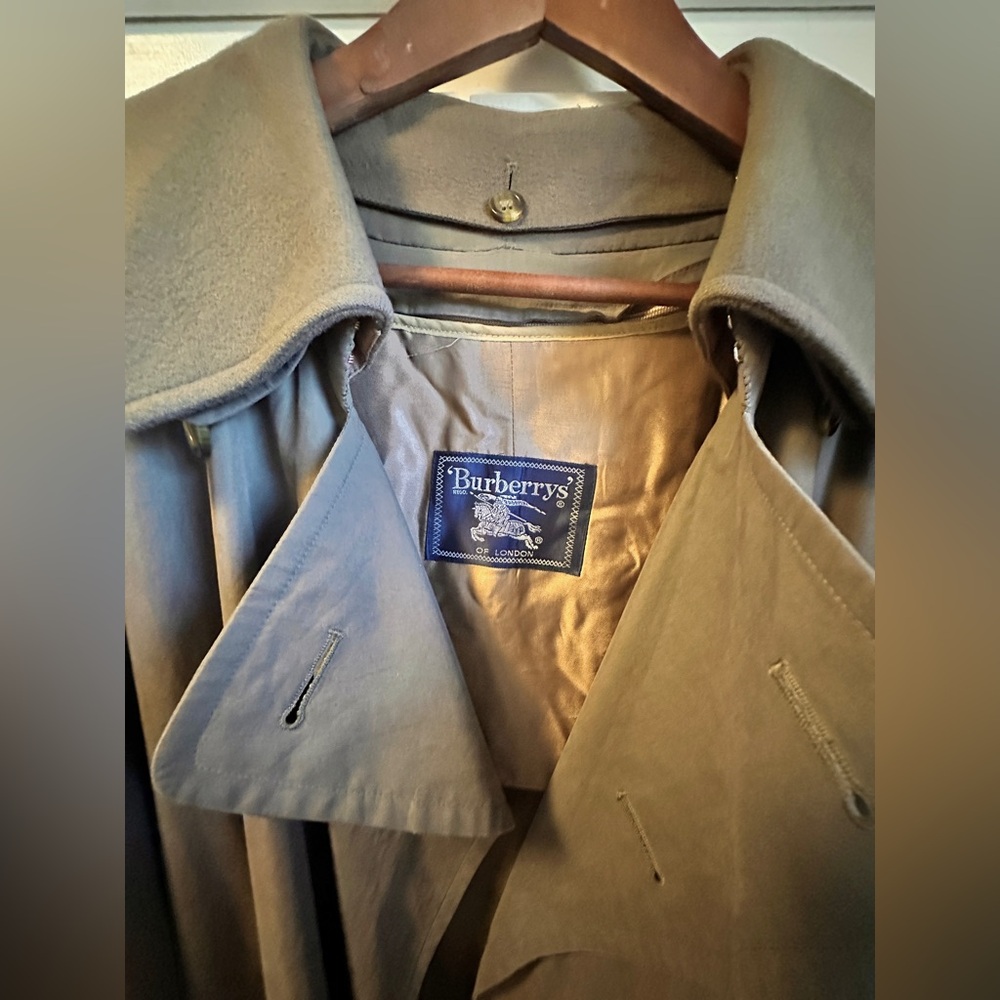 Burberrys Green Trench Coat